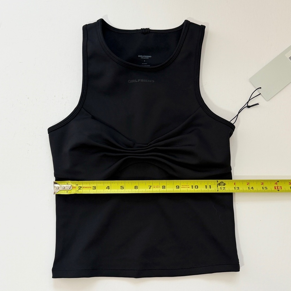 Girlfriend Collective Twist Top Quinn Tank Black Small - Picture 5 of 6